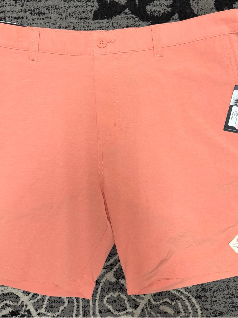 Travis Mathew Men's Coral Flat Front Stretch Shorts
